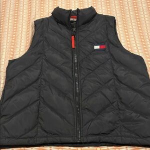 Vintage Y2K Tommy Hilfiger Black Quilted Down Vest